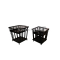 Fire Basket mei Grill Black High-temp Painting
